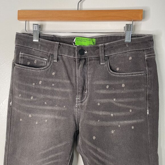 Sandrine Rose Womens Polka Splatter Grey Skinny Jeans Size 30 Grunge Punk Rocker - Picture 2 of 10